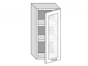 19.40.3 Шкаф настенный (h=913) на 400мм с 1-ой стекл. дверцей в Добрянке - dobryanka.magazin-mebel74.ru | фото