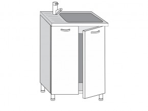 2.60.2мн Шкаф-стол на 600мм под накладную мойку с 2-мя дверцами в Добрянке - dobryanka.magazin-mebel74.ru | фото
