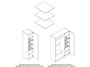 Комплект полок шкафа 1 дверного или 3 дверного в Добрянке - dobryanka.magazin-mebel74.ru | фото