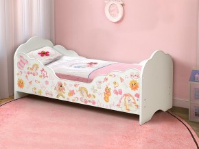 Кровать детская с бортом Малышка №4 600*1400 белая в Добрянке - dobryanka.magazin-mebel74.ru | фото