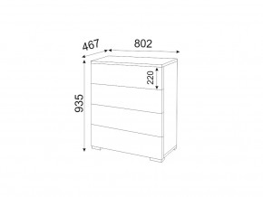 М05 (ручка торцевая) Комод (4 ящика) в Добрянке - dobryanka.magazin-mebel74.ru | фото