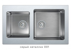 Мойка комбинированная Tolero twist TTS-840 Серый металлик 001 в Добрянке - dobryanka.magazin-mebel74.ru | фото