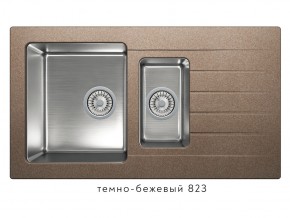 Мойка комбинированная Tolero twist TTS-890 Темно-бежевый 823 в Добрянке - dobryanka.magazin-mebel74.ru | фото