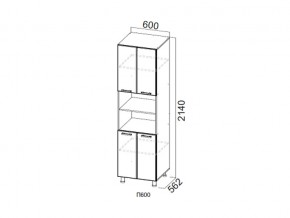 П600/2140 Пенал 600/2140 в Добрянке - dobryanka.magazin-mebel74.ru | фото