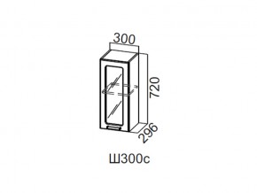 Ш300с/720 Шкаф навесной 300/720 (со стеклом) в Добрянке - dobryanka.magazin-mebel74.ru | фото