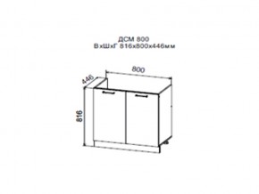 Шкаф нижний ДСМ800 под мойку в Добрянке - dobryanka.magazin-mebel74.ru | фото